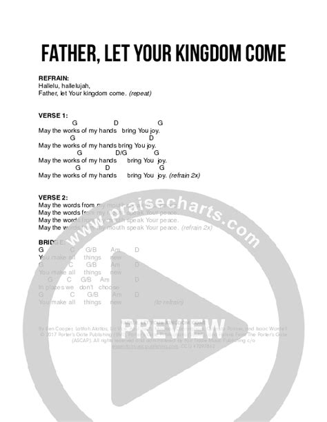 father let your kingdom come lyrics